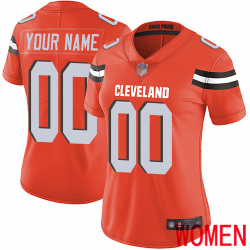 Women Limited Orange Jersey Football Cleveland Browns Customized Alternate Vapor Untouchable